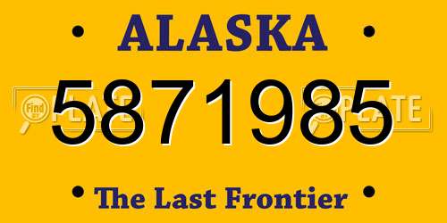 5871985 Alaska License Plate