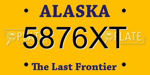 5876XT Alaska License Plate