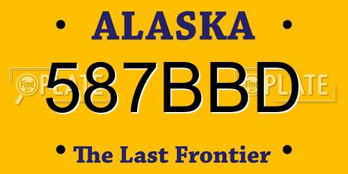 587BBD Alaska License Plate