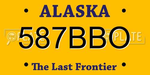 587BBO Alaska License Plate