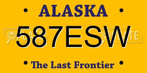 587ESW Alaska License Plate