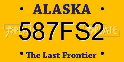 587FS2 Alaska License Plate