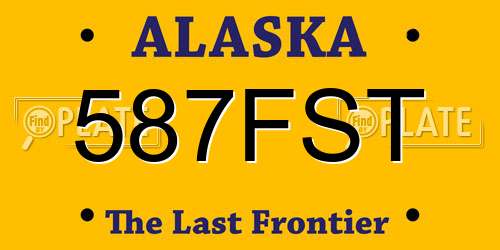 587FST Alaska License Plate