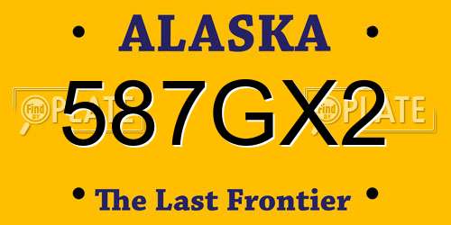 587GX2 Alaska License Plate
