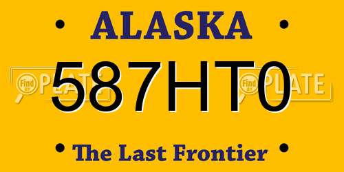 587HT0 Alaska License Plate
