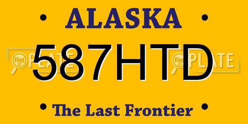 587HTD Alaska License Plate