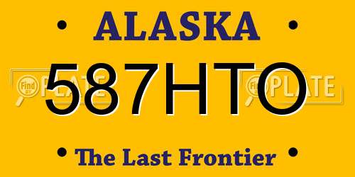 587HTO Alaska License Plate