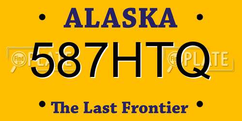 587HTQ Alaska License Plate