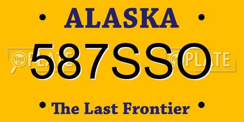 587SSO Alaska License Plate