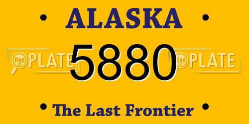 5880 Alaska License Plate