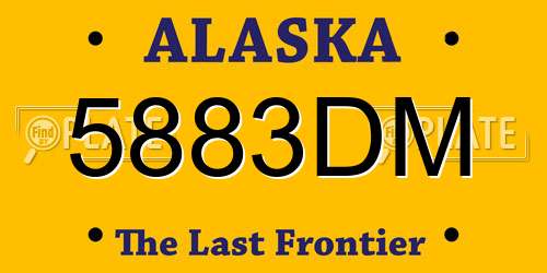 5883DM Alaska License Plate