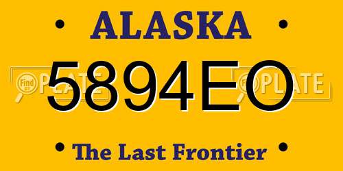 5894EO Alaska License Plate