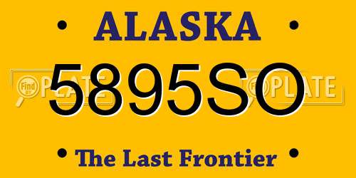 5895SO Alaska License Plate