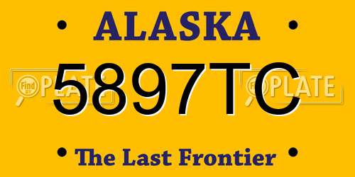 5897TC Alaska License Plate