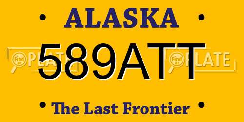 589ATT Alaska License Plate