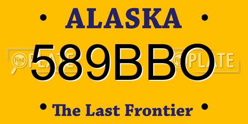 589BBO Alaska License Plate