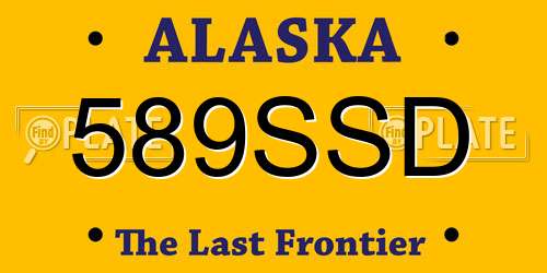 589SSD Alaska License Plate