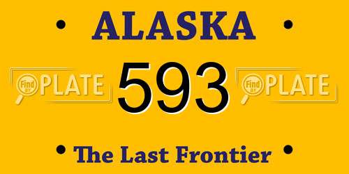 593 Alaska License Plate