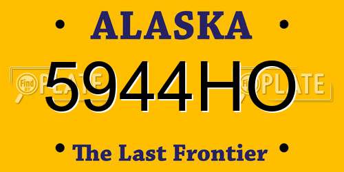 5944HO Alaska License Plate