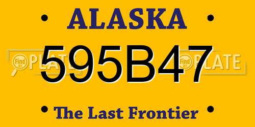 595B47 Alaska License Plate