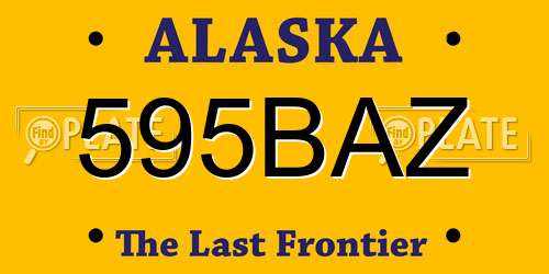 595BAZ Alaska License Plate