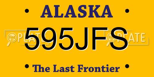 595JFS Alaska License Plate