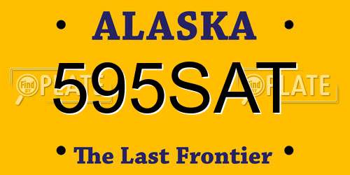 595SAT Alaska License Plate