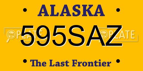 595SAZ Alaska License Plate