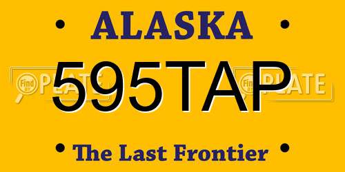 595TAP Alaska License Plate