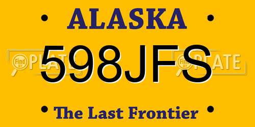 598JFS Alaska License Plate