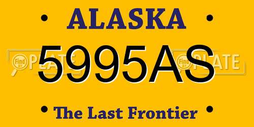 5995AS Alaska License Plate