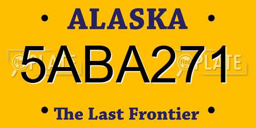 5ABA271 Alaska License Plate