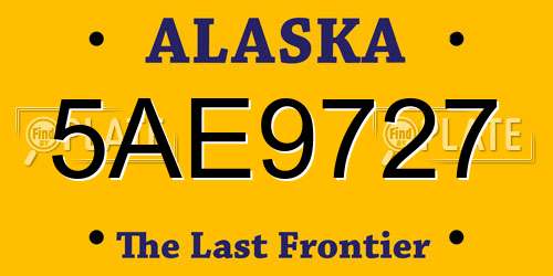 5AE9727 Alaska License Plate