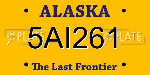 5AI261 Alaska License Plate