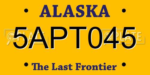 5APT045 Alaska License Plate