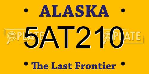 5AT210 Alaska License Plate