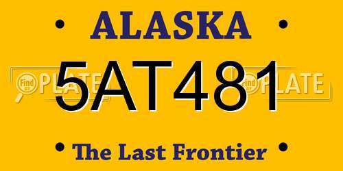 5AT481 Alaska License Plate