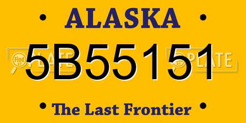 5B55151 Alaska License Plate