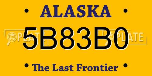 5B83B0 Alaska License Plate