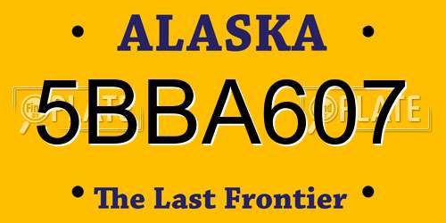 5BBA607 Alaska License Plate
