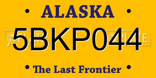5BKP044 Alaska License Plate