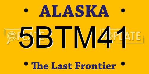 5BTM41 Alaska License Plate