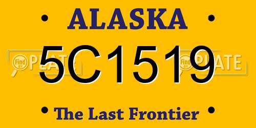 5C1519 Alaska License Plate