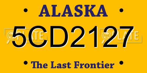 5CD2127 Alaska License Plate