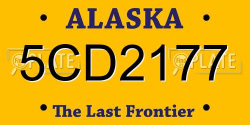5CD2177 Alaska License Plate