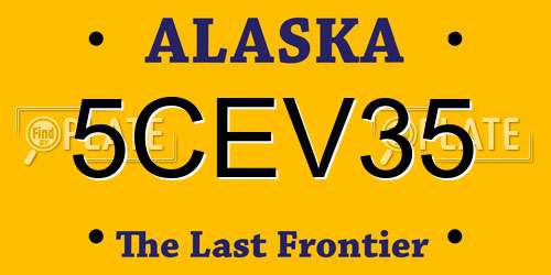 5CEV35 Alaska License Plate