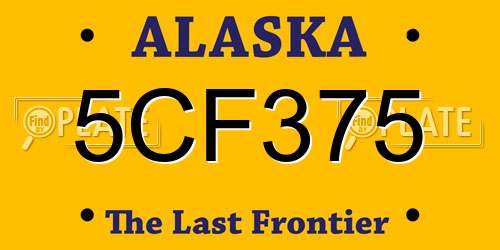 5CF375 Alaska License Plate