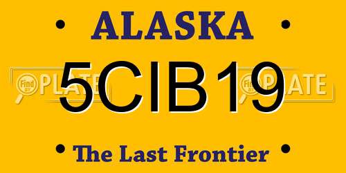 5CIB19 Alaska License Plate