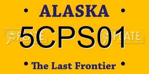 5CPS01 Alaska License Plate