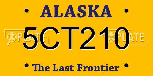 5CT210 Alaska License Plate